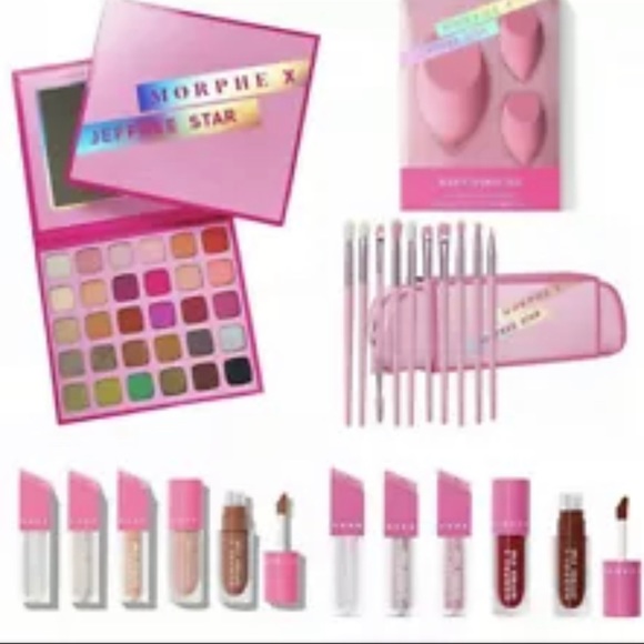 Morphe X Jeffree StarPalette & Bold Nude Lip Set Brush Sponge Set NEW RECEIPTS